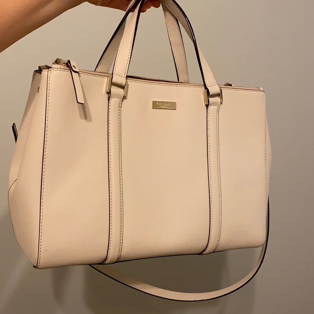 Cream Kate Spade handbag